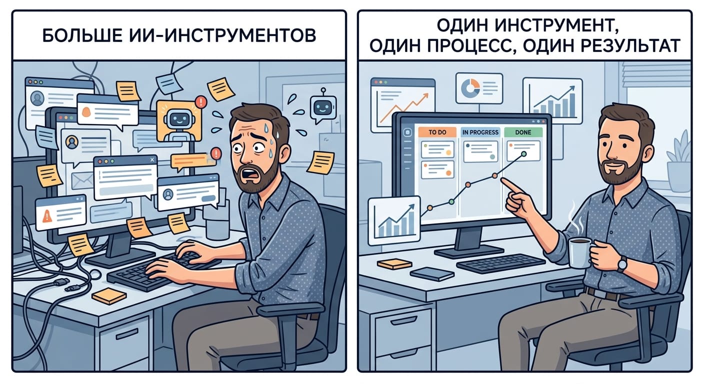 Когда подключил пятый ИИ-ассистент, а дедлайн всё ближе