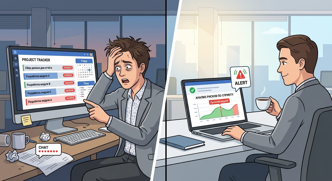 Пятница, конец спринта. Сюрприз!