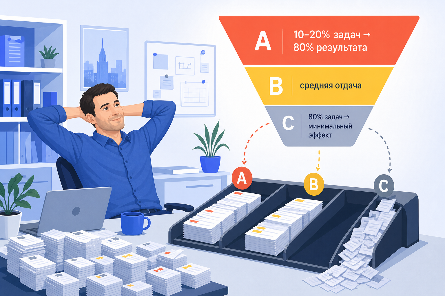 ABC-анализ: 20% задач дают 80% результата — остальное создаёт иллюзию занятости