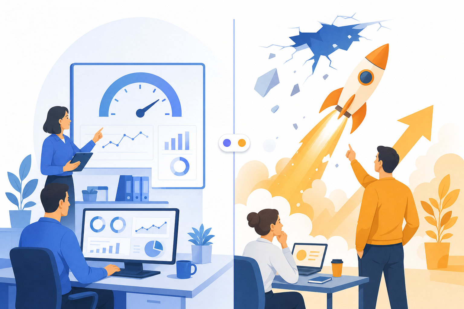 KPI — операционный контроль, OKR — инструмент амбициозных изменений