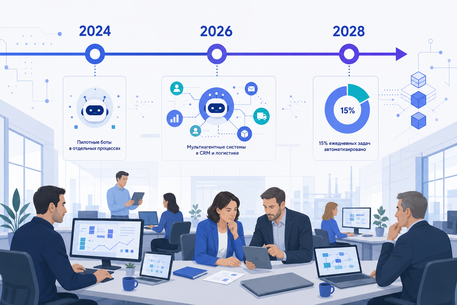 Рынок ИИ-агентов к 2028 году: прогноз Gartner и российские тренды