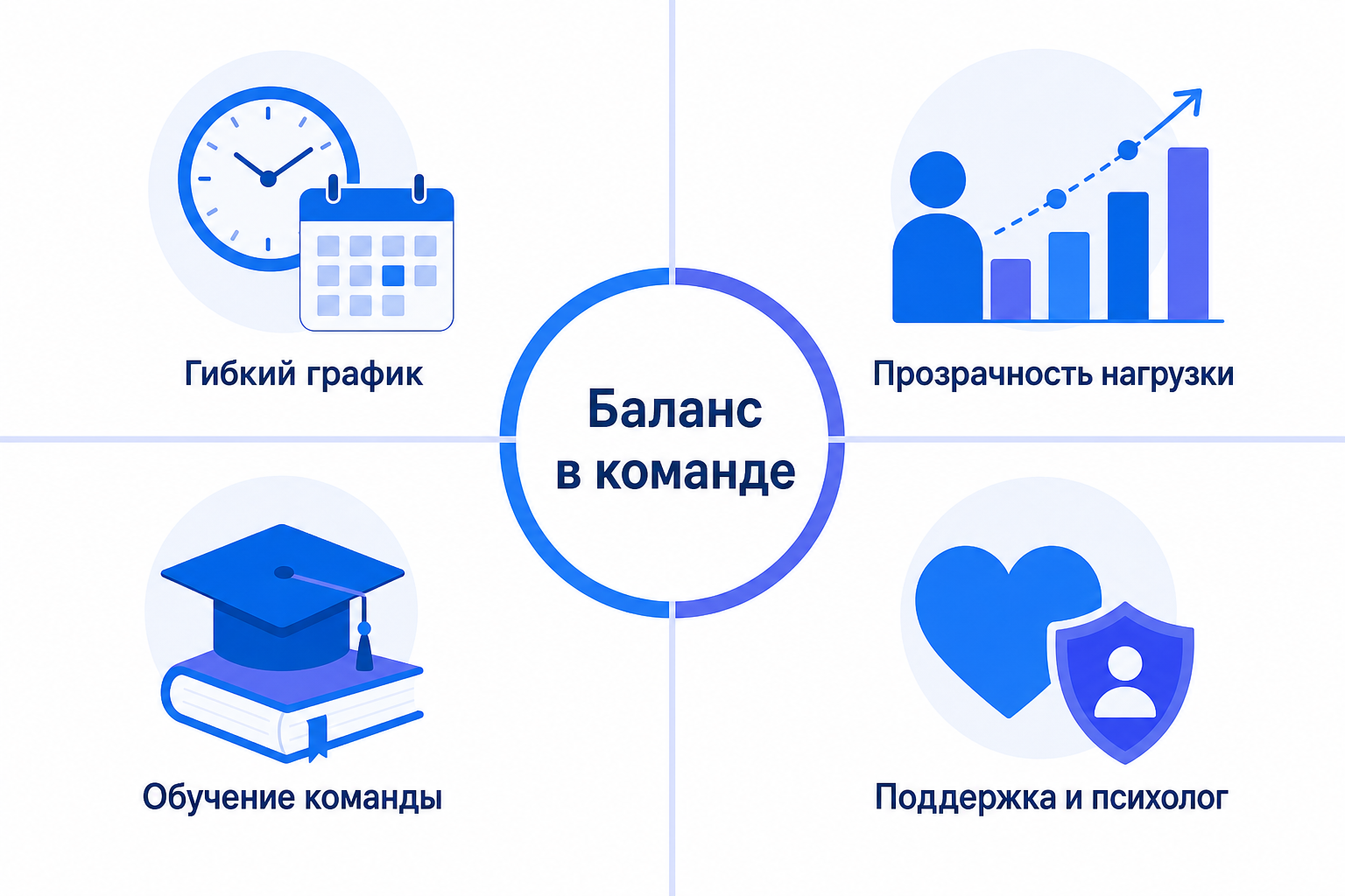 Четыре инструмента руководителя для поддержки баланса в команде