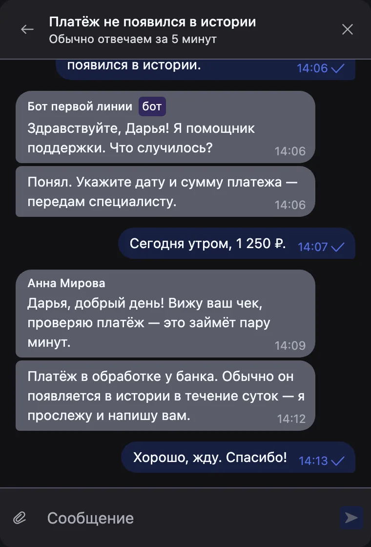 Чат на сайте глазами клиента